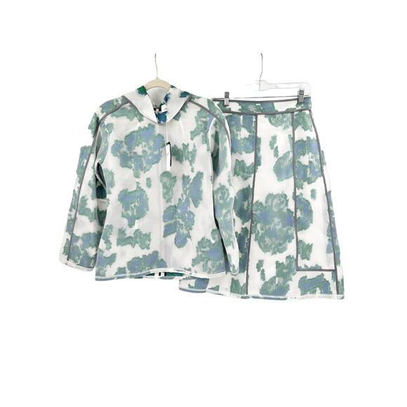 3.1 Phillip Lim Abstract Daisy Floral Print 2 Piece Skirt Jacket SET New - Picture 2 of 9
